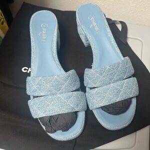 CHANEL Denim Women's Sandals / Mules